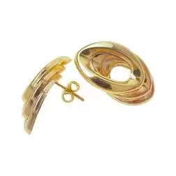 Orecchini Ovali 3 colori  in Oro 18kt