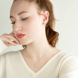 photo of worn Scalar Tennis Earrings and Necklace