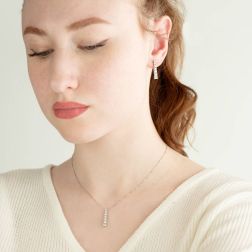 photo of worn Scalar Tennis Earrings and Necklace