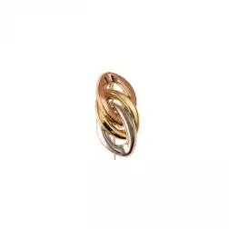 Spilla Ovali 3 colori  in Oro 18kt