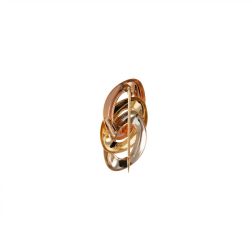 3-color Oval Brooch in 18kt Gold