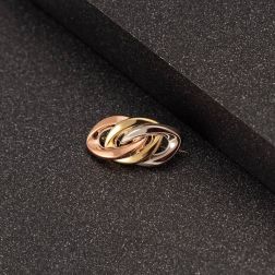 Spilla Ovali 3 colori  in Oro 18kt