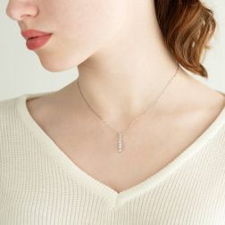 photo of worn Necklace with Scalar Tennis Pendant