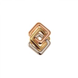 3-color Diamond Brooch in 18kt Gold