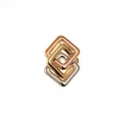 Spilla Rombi 3 colori  in Oro 18kt