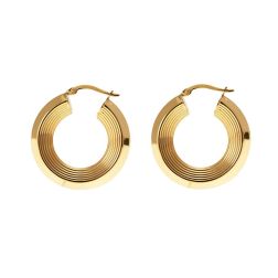 Boccole Punta scanalata e lato rigato 2,85cm x 6,4mm Classica Oro Giallo