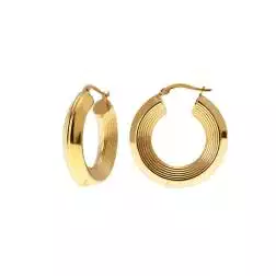 Boccole Punta scanalata e lato rigato 2,85cm x 6,4mm Classica Oro Giallo