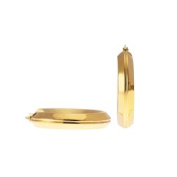 Boccole Punta scanalata e lato rigato 3,4cm x 6,4mm Classica Oro Giallo