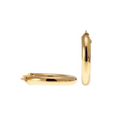 Boccole Lucide Tubolari in Oro Giallo 2,37cm x 3,9mm
