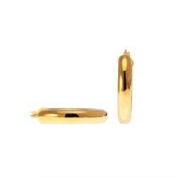 Boccole Lucide Tubolari in Oro Giallo 2,5cm x 4,8mm