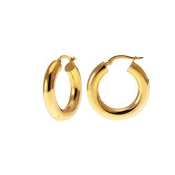 Boccole Lucide Tubolari in Oro Giallo 2,5cm x 4,8mm