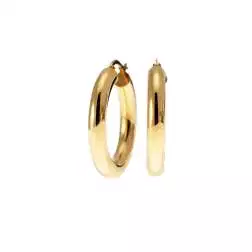 3,0cm x 4,8mm Shiny Tubular Hoops in yellow gold