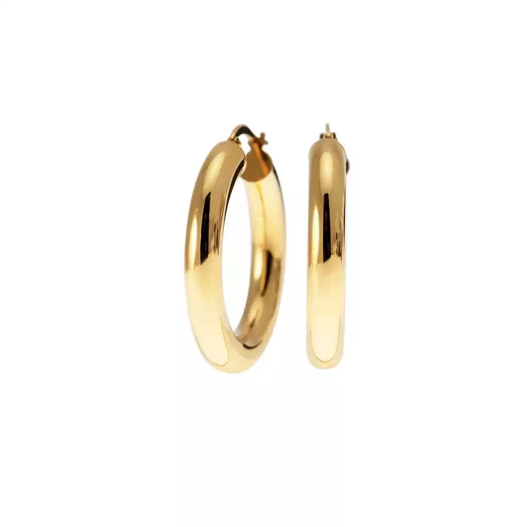 Boccole Lucide Tubolari in Oro Giallo 3,0cm x 4,8mm