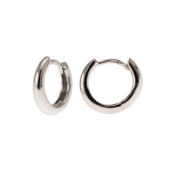 Boccole a lobo Tonde 1,2cm x 2.2mm Oro Bianco