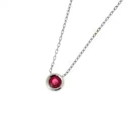 Collana Circle Rubino castone da 4.50mm
