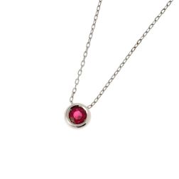 Ruby Necklace Circle bezel 4.50mm