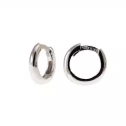 White Gold 1.00cm-1.05cm x 2.2mm Round Lobe Hoops