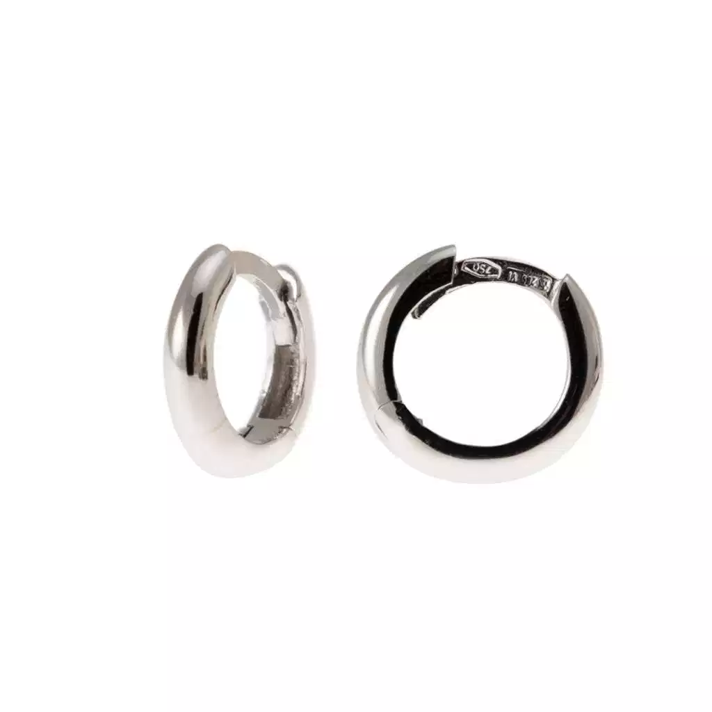 Boccole a lobo Tonde 1.00cm-1.05cm x 2.2mm Oro Bianco