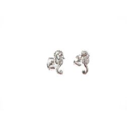 Seahorse earrings with zircons