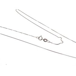 Necklace Veneta 40cm 0.7mm 18kt white gold