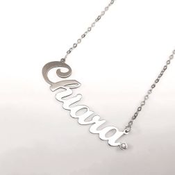 Necklace with name Chiara in white gold 18kt (Last piece available)