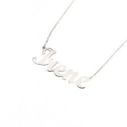 Necklace with name Irene in white gold 18 kt