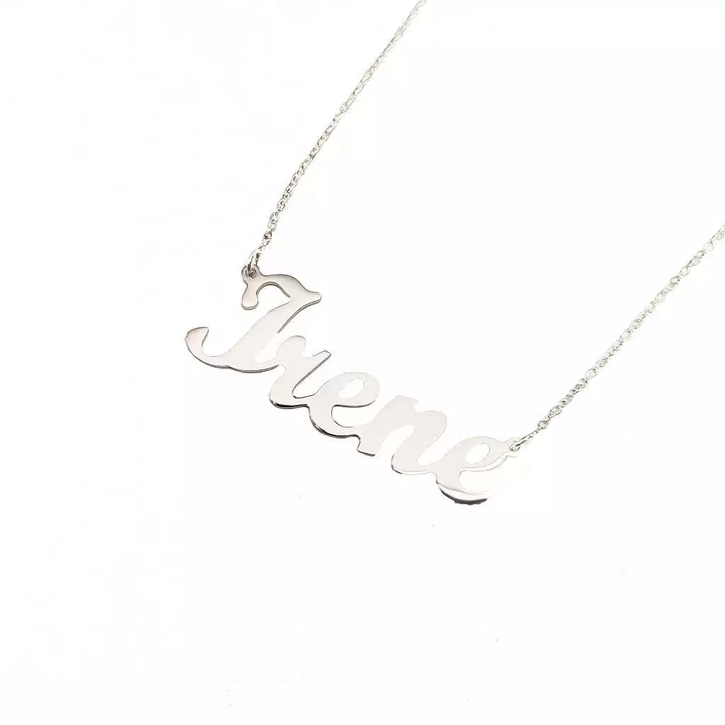 Collana con nome Irene in Oro Bianco 18kt (Pezzo Unico)