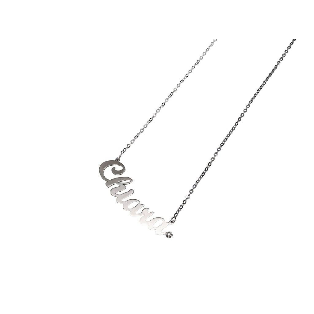 Necklace with name Chiara in white gold 18kt (Last piece available)