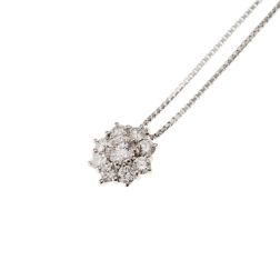 9 Diamonds Flower 0.14ct Solitaire Necklace