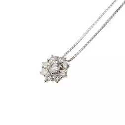 Girocollo punto luce Flower Solitario Diamante 0.14ct contornato