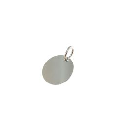 Ciondolo Medaglia Tonda diametro 1,43cm Oro Bianco