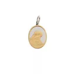 Medaglia Ovale Madonna col bambino bicolore
