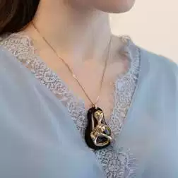 Photo of worn Pendant The Waiting on Black Onyx