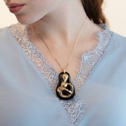 Photo of worn Pendant The Waiting on Black Onyx