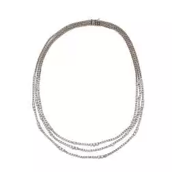 Tris Tennis necklace with diamonds