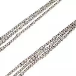 Tris Tennis necklace with diamonds