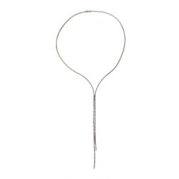 Y shaped Tennis necklace with diamonds