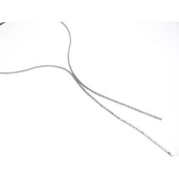 Y shaped Tennis necklace with diamonds