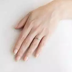 Photo of worn Salina Engagement Ring