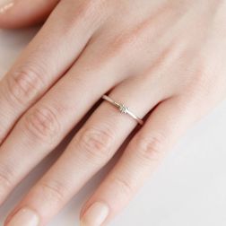 Photo of worn Salina Engagement Ring