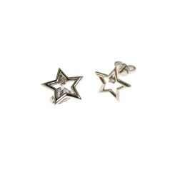Orecchini Stella forata con diamante