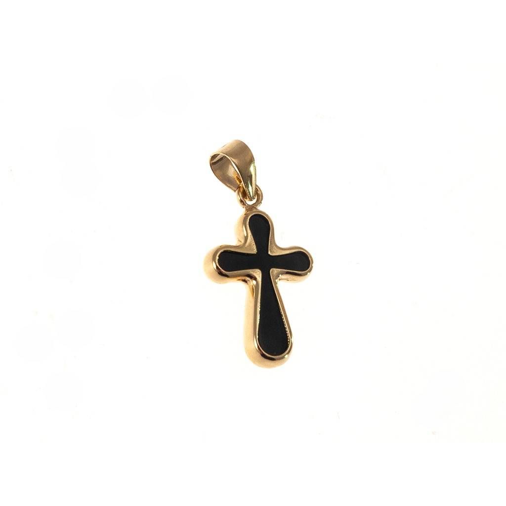 Crocetta con Onice in Oro Giallo 18kt