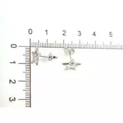 Earrings Holed Star with Diamonds