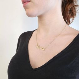 Necklace with name Agata yellow gold 18kt (Last piece available)