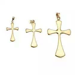 Ciondolo Croce stondata in Oro Giallo 18kt