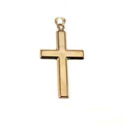 18kt yellow gold square cross pendant