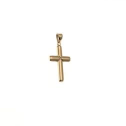 Cross Pendant with X in the Center in Yellow Gold