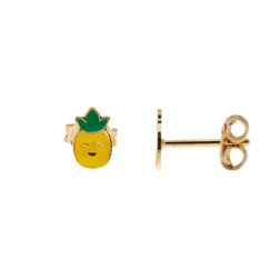 Enamelled Ananas Earrings
