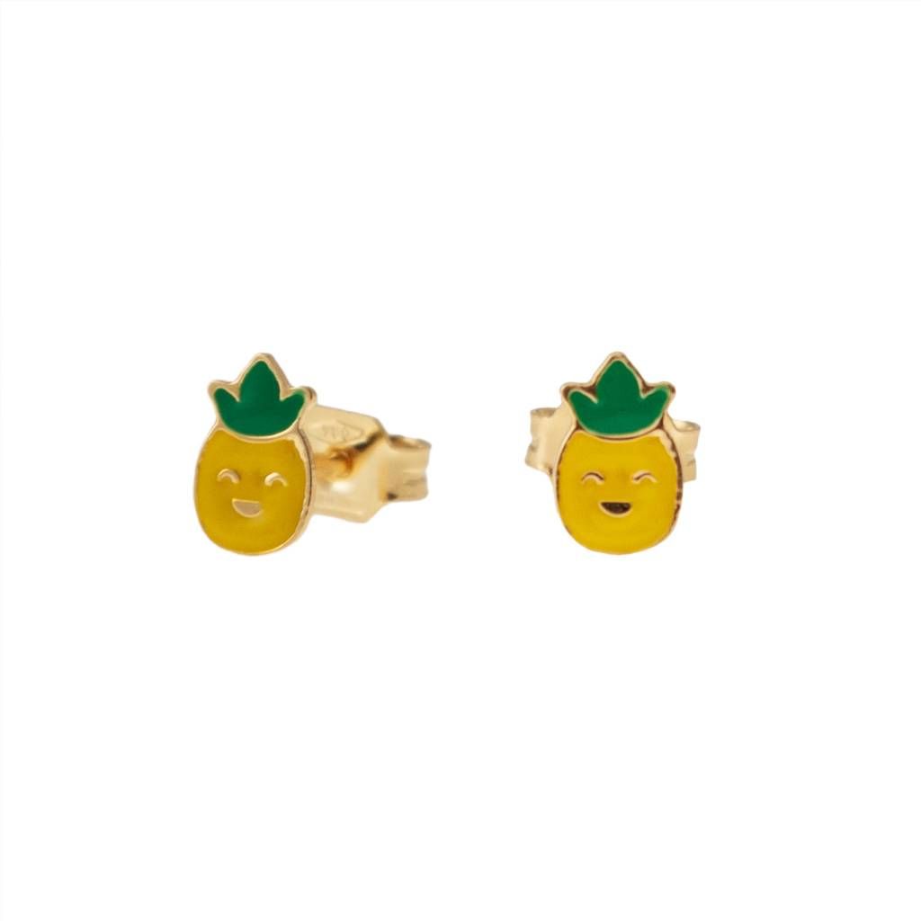 Orecchini bimba Ananas smaltati