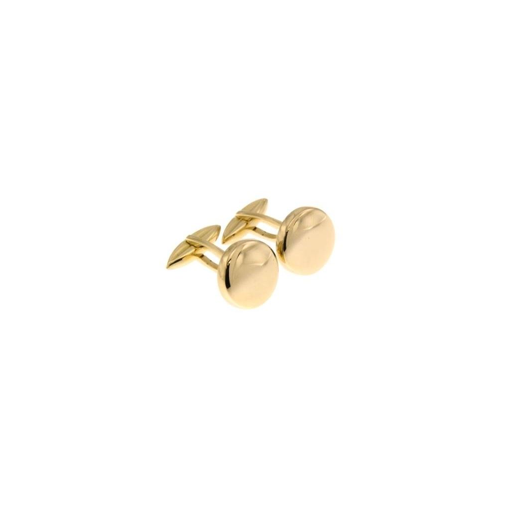 Gemelli Tondi Scatolati in oro giallo 18kt